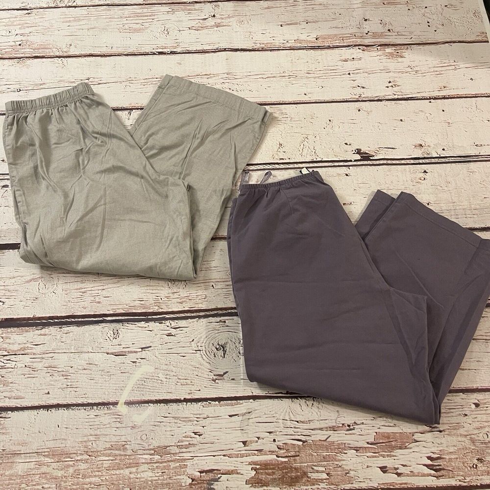 Eileen Fisher‎ Womens Dress Pants Gray & Purple Size Medium Lot of 2 Women's